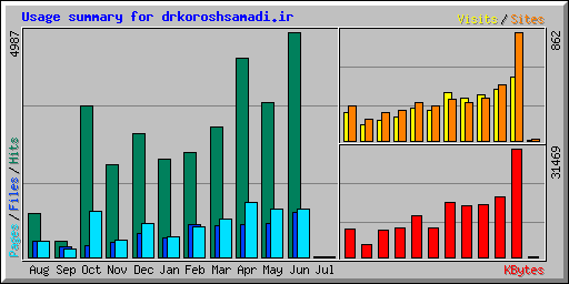 Usage summary for drkoroshsamadi.ir